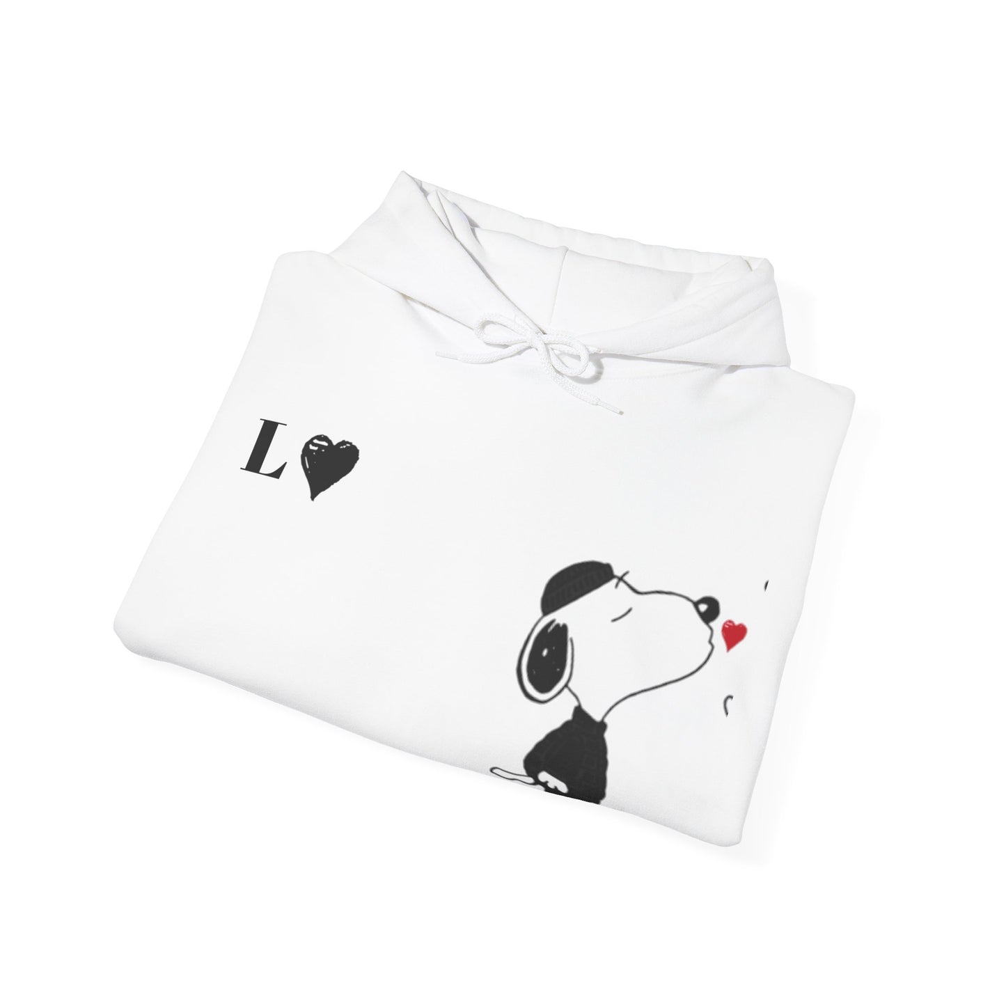 Snoopy Couples Hooded Sweatshirt with Initials Matching Set
