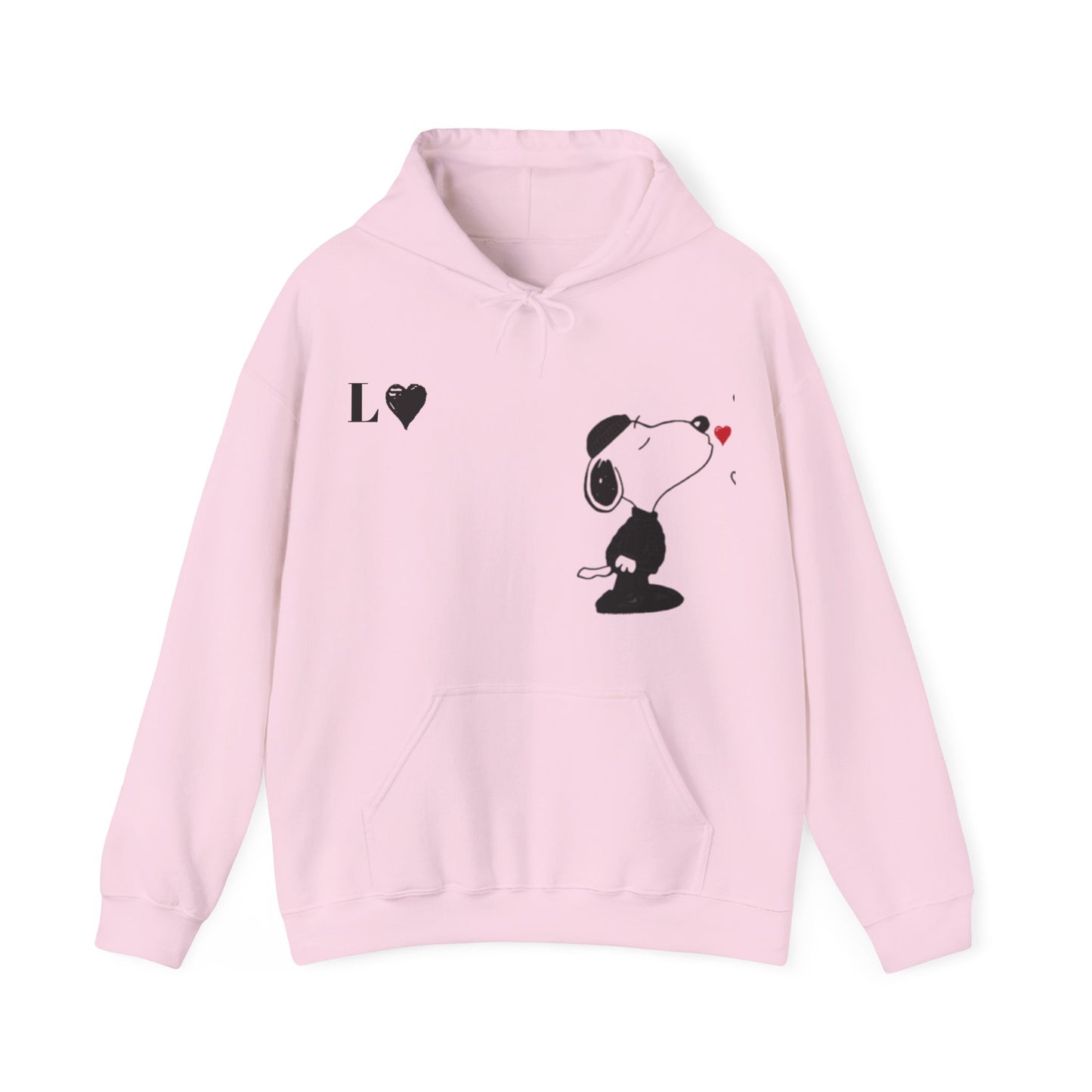 Snoopy Couples Hooded Sweatshirt with Initials Matching Set