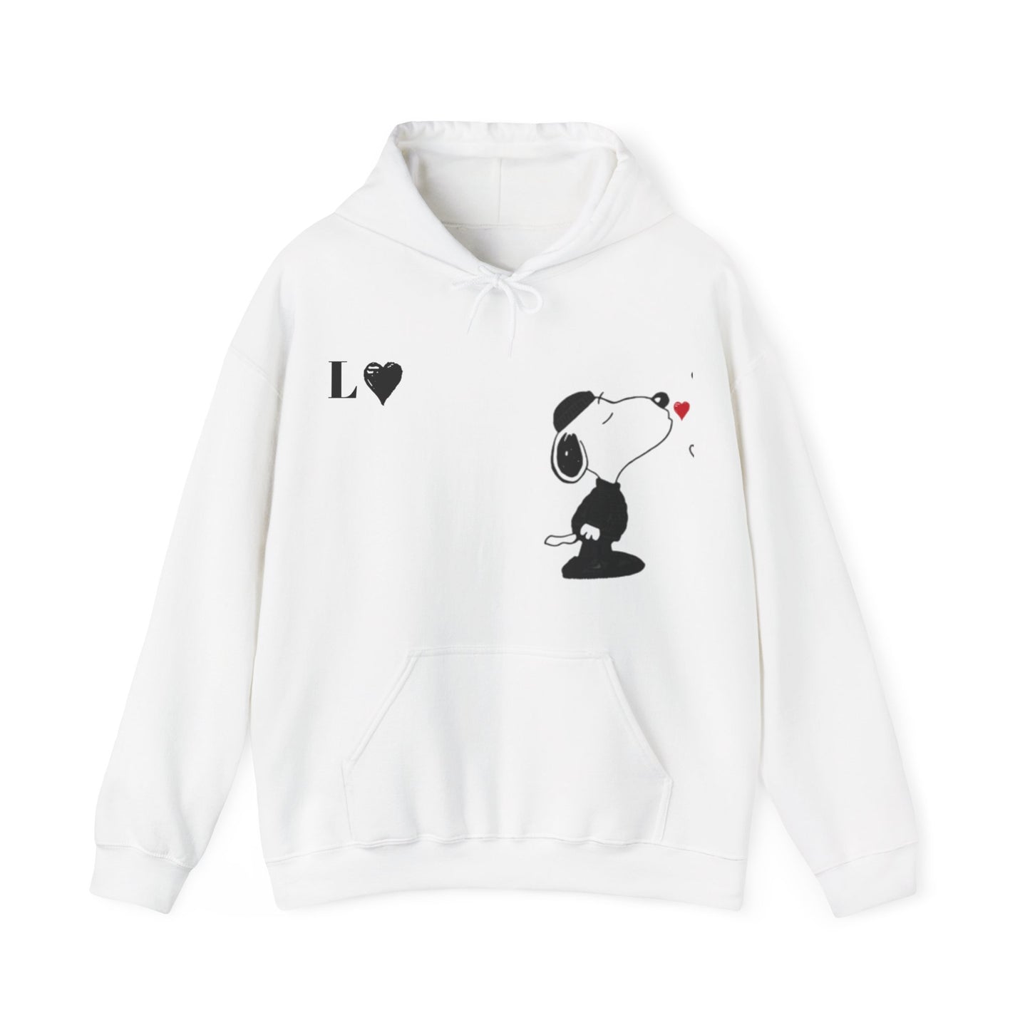 Snoopy Couples Hooded Sweatshirt with Initials Matching Set