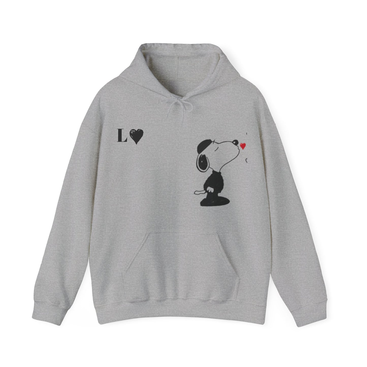 Snoopy Couples Hooded Sweatshirt with Initials Matching Set